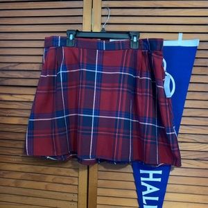 NWT Old Navy Red Plaid Mini Skirt Petite Large